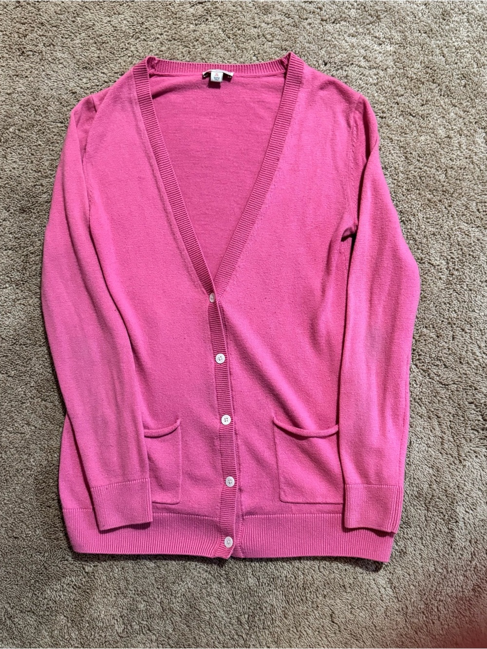 GAP Pink Merino Wool Blend Cardigan XS Petite